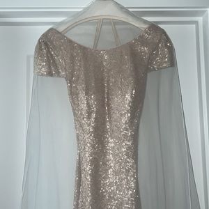 Champagne glitter party dress.